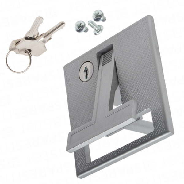 Henderson Merlin Square T Flush Garage Door Handle - Silver