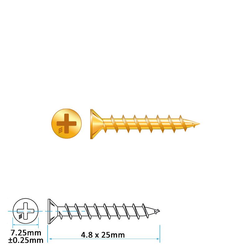 UPVC Window Repair Screws - 4.8 x 25mm (Pack of 100)