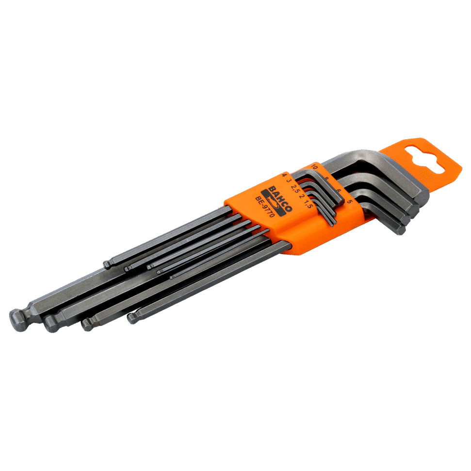 Metric Long Ball End Hex L-Key Set 9pcs