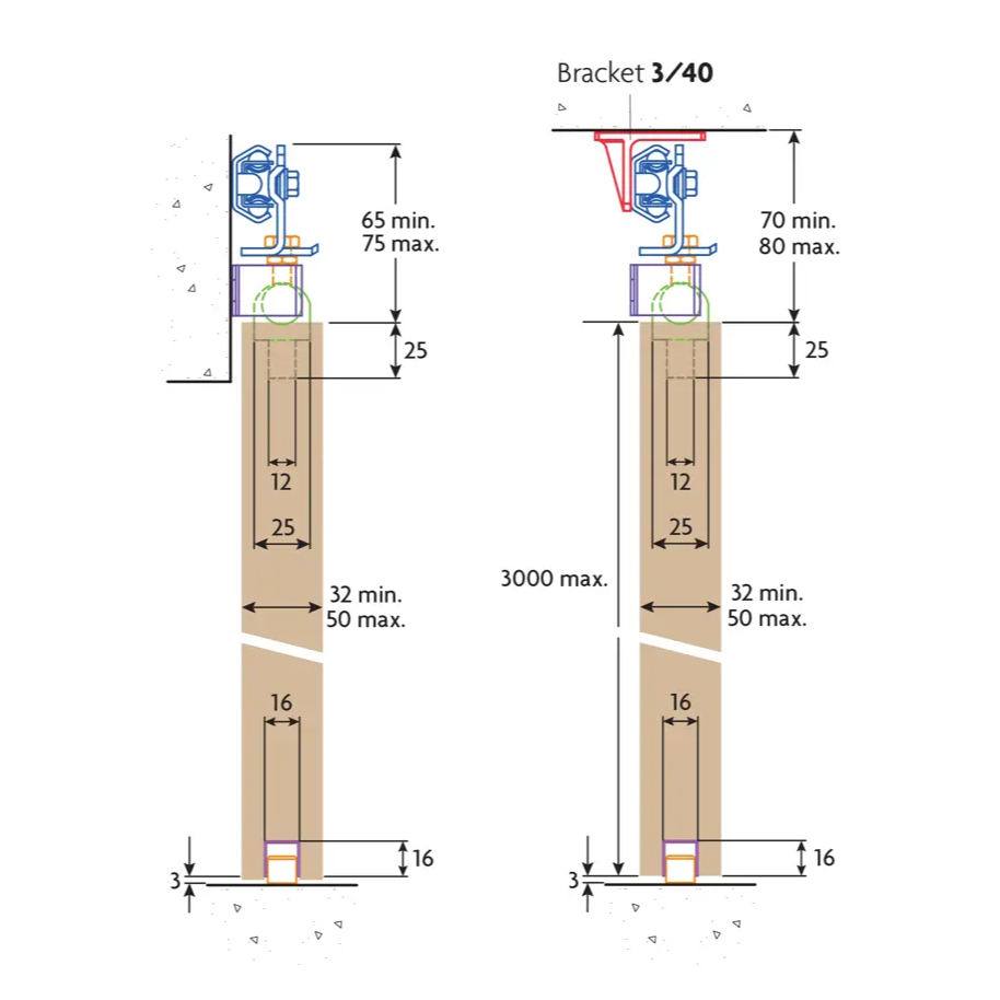 Marathon Junior Single Track Sliding Door 1050mm