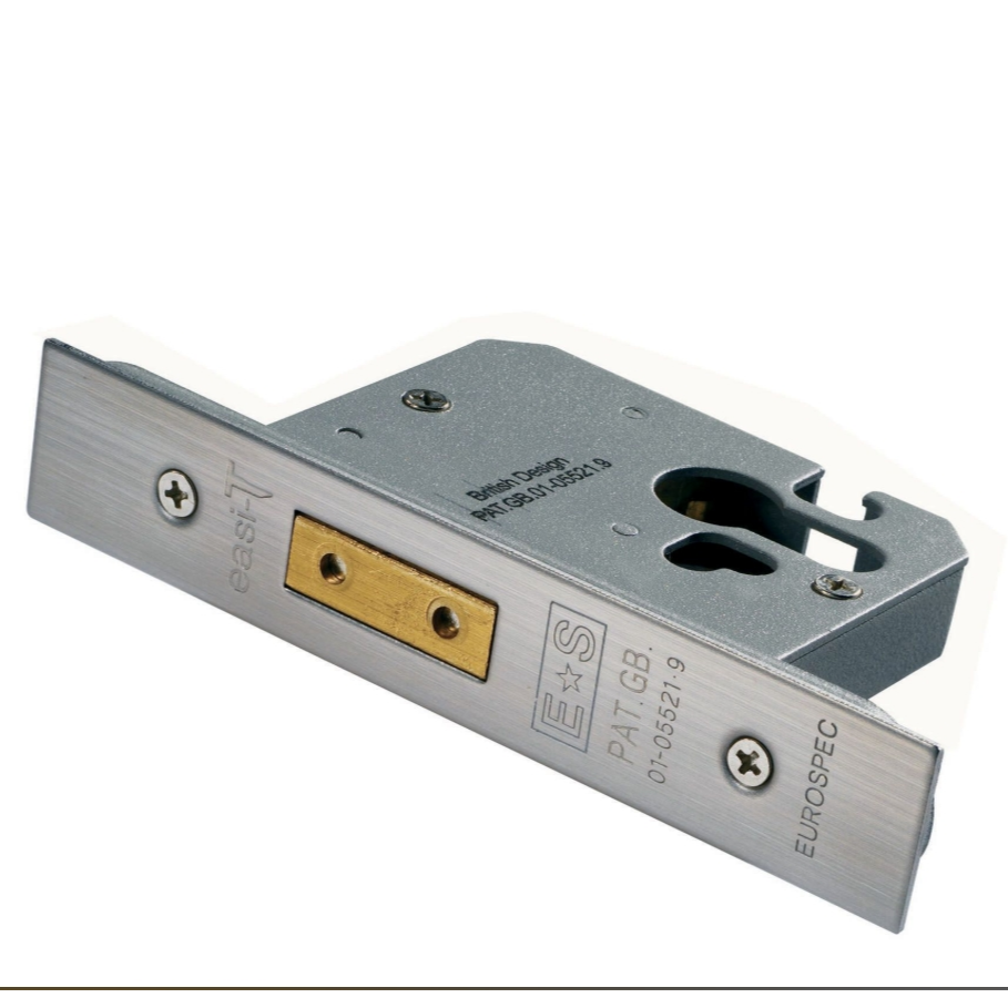 Euro Profile Deadlock 3.0&quot; Satin Stainless Steel