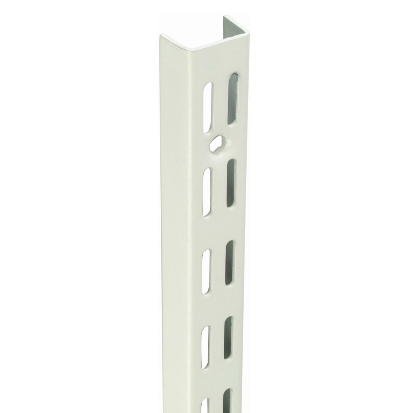 Twin Slot Shelving Upright 1600mm White