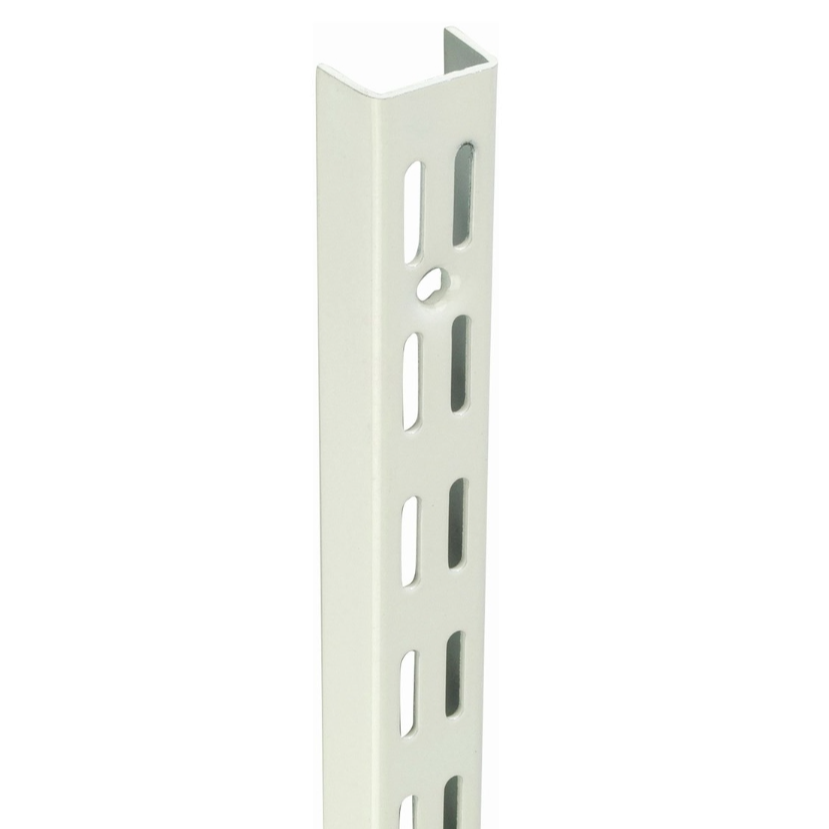 Twin Slot Shelving Upright 2400mm White