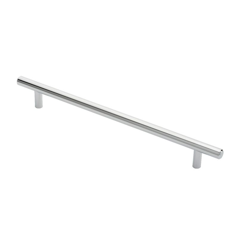 Steel T-Bar Pull Handle 224mm Polished Chrome