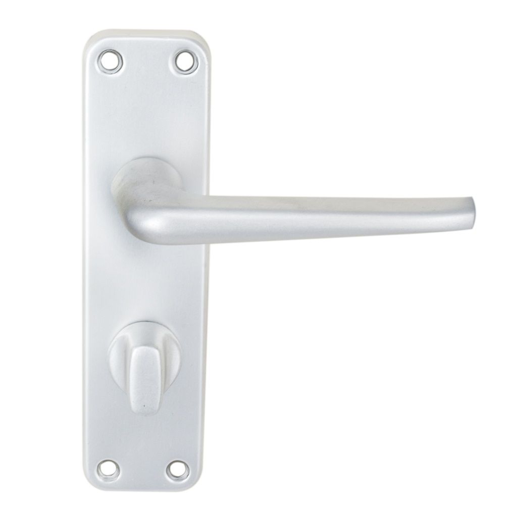 Aluminium Handle Lever On Lock Backplate - Bathroom