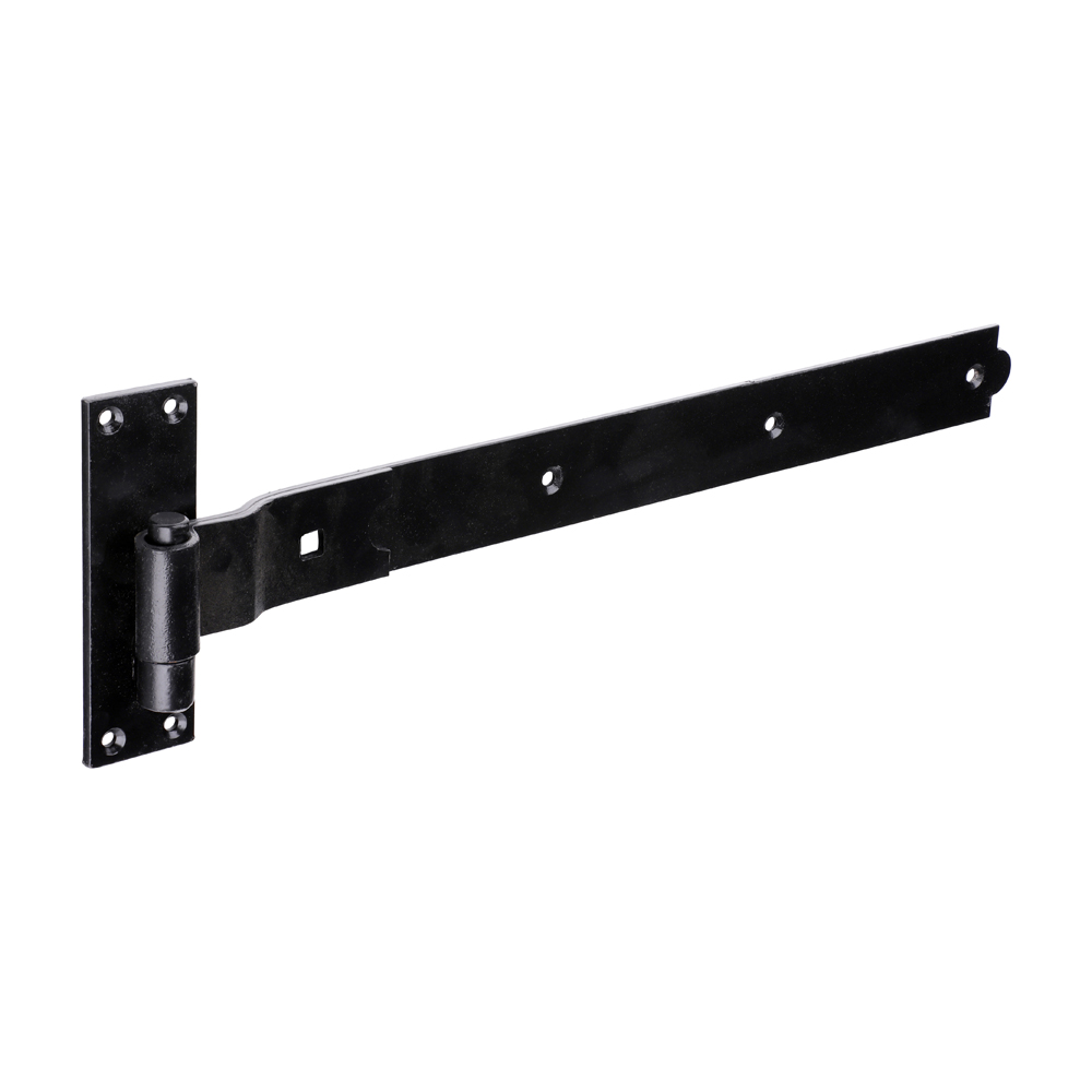 Cranked Hook & Band Gate Hinge 20&quot; (500mm) Black - 1 Pair
