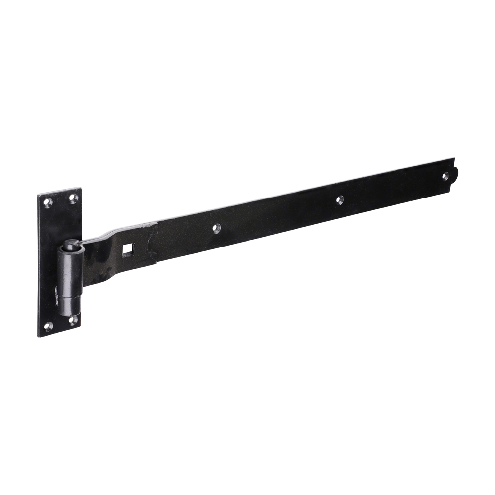 Cranked Hook & Band Gate Hinge 24&quot; (600mm) Black - 1 Pair