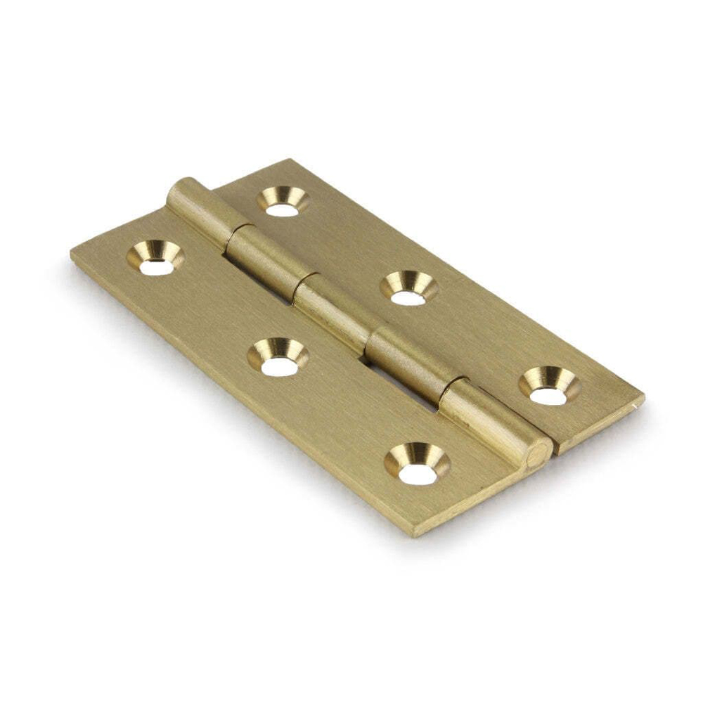 2.5&quot; Solid Brass Cabinet Butt Hinge Self Colour Brass (1pr)