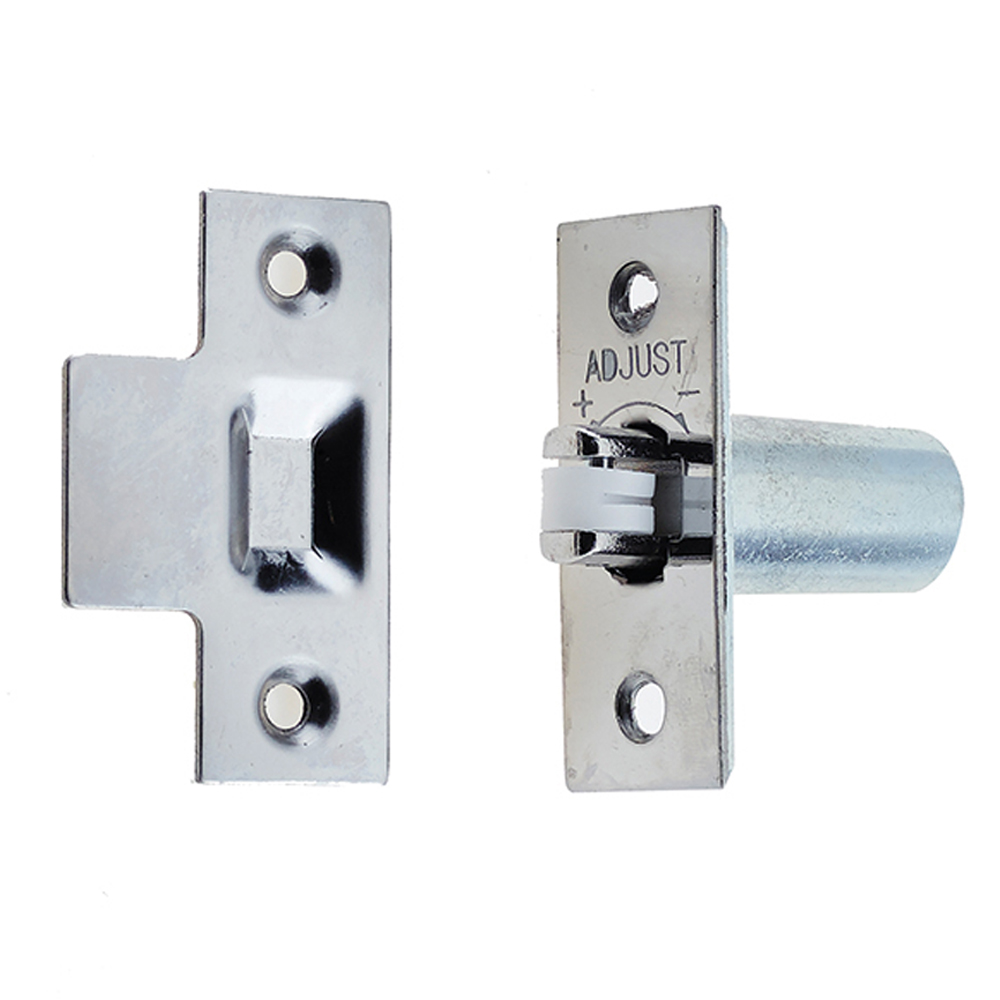 Adjustable Nylon Roller Catch Nickel Plate