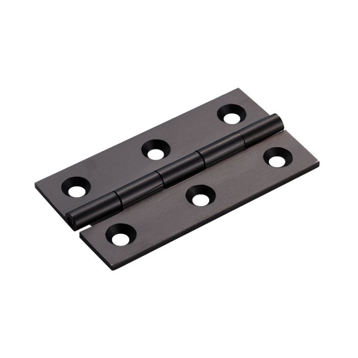 2.5&quot; Solid Brass Cabinet Butt Hinge Matt Black (1pr)