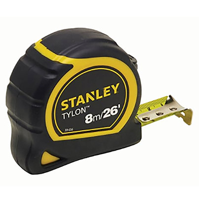 Stanley 8m Tylon Tape Measure 