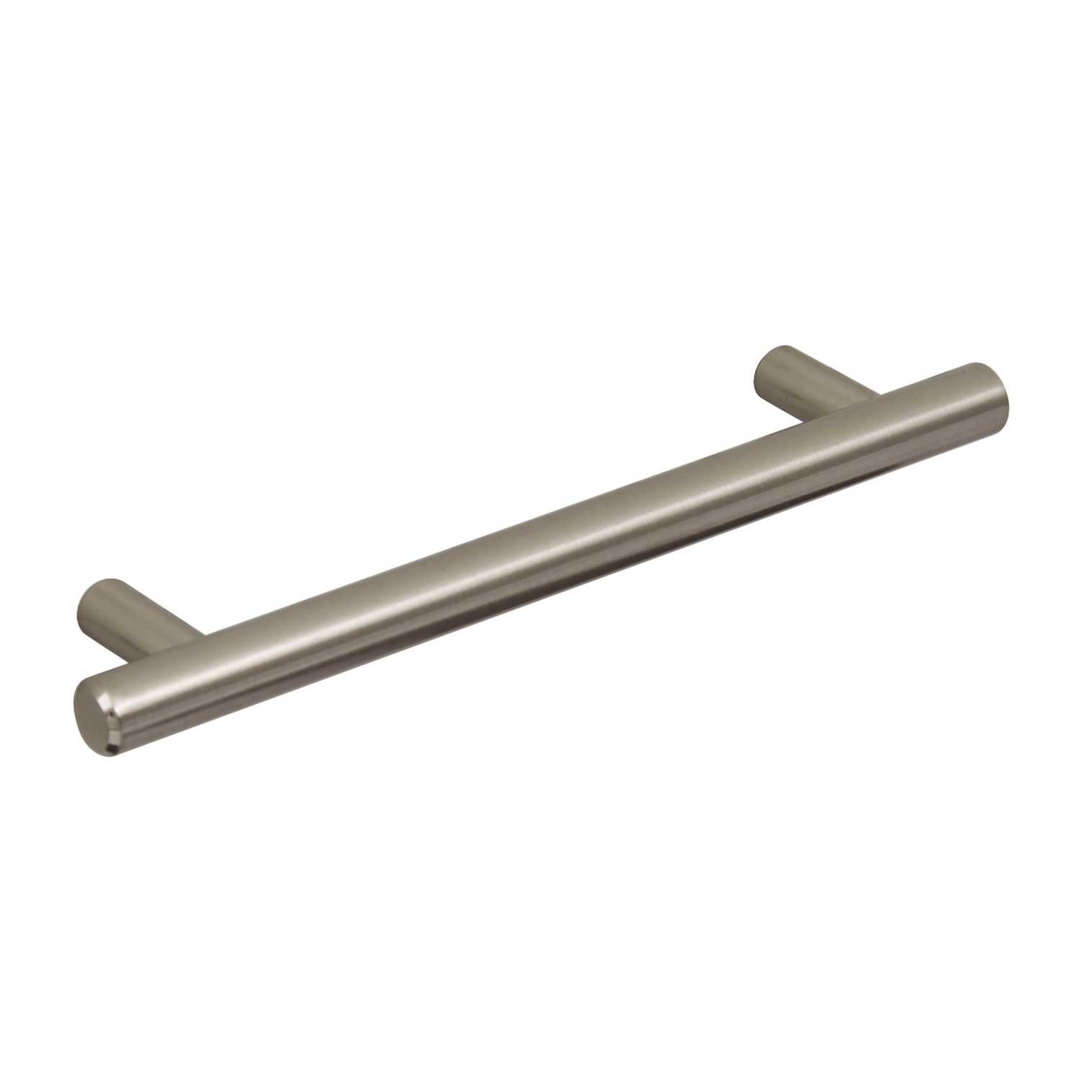 T- Bar Cabinet Handle Brushed Nickel 96mm Screw Centres