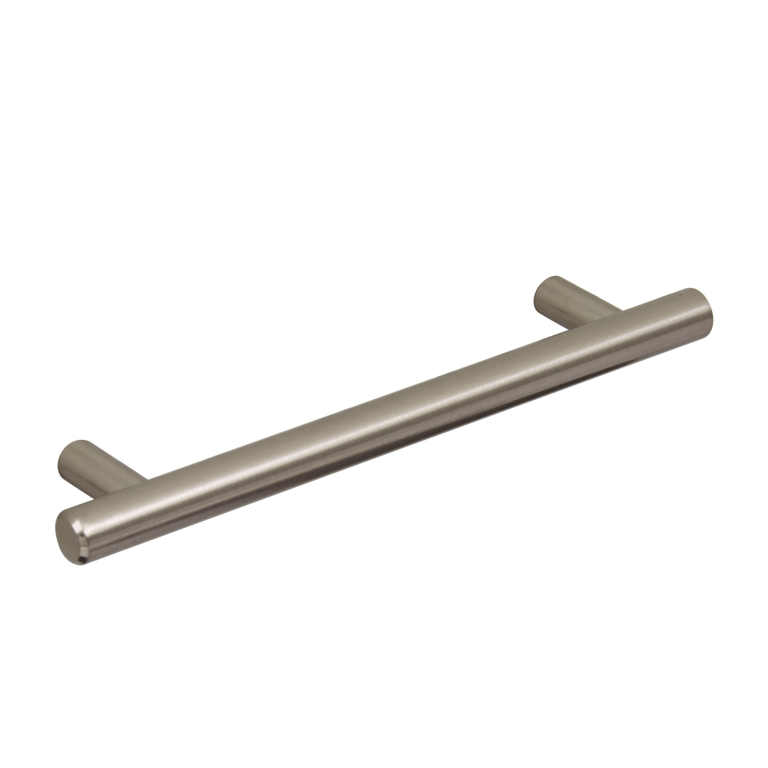 T- Bar Cabinet Handle Brushed Nickel 160mm Screw Centres