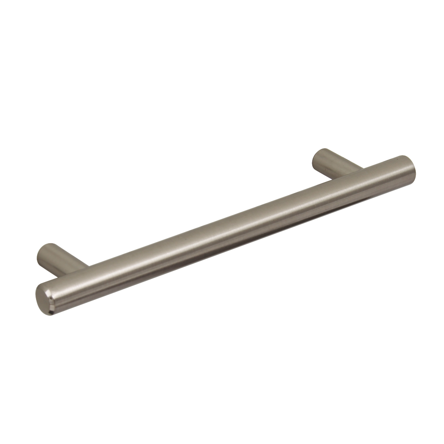 T- Bar Cabinet Handle Brushed Nickel 192mm Screw Centres