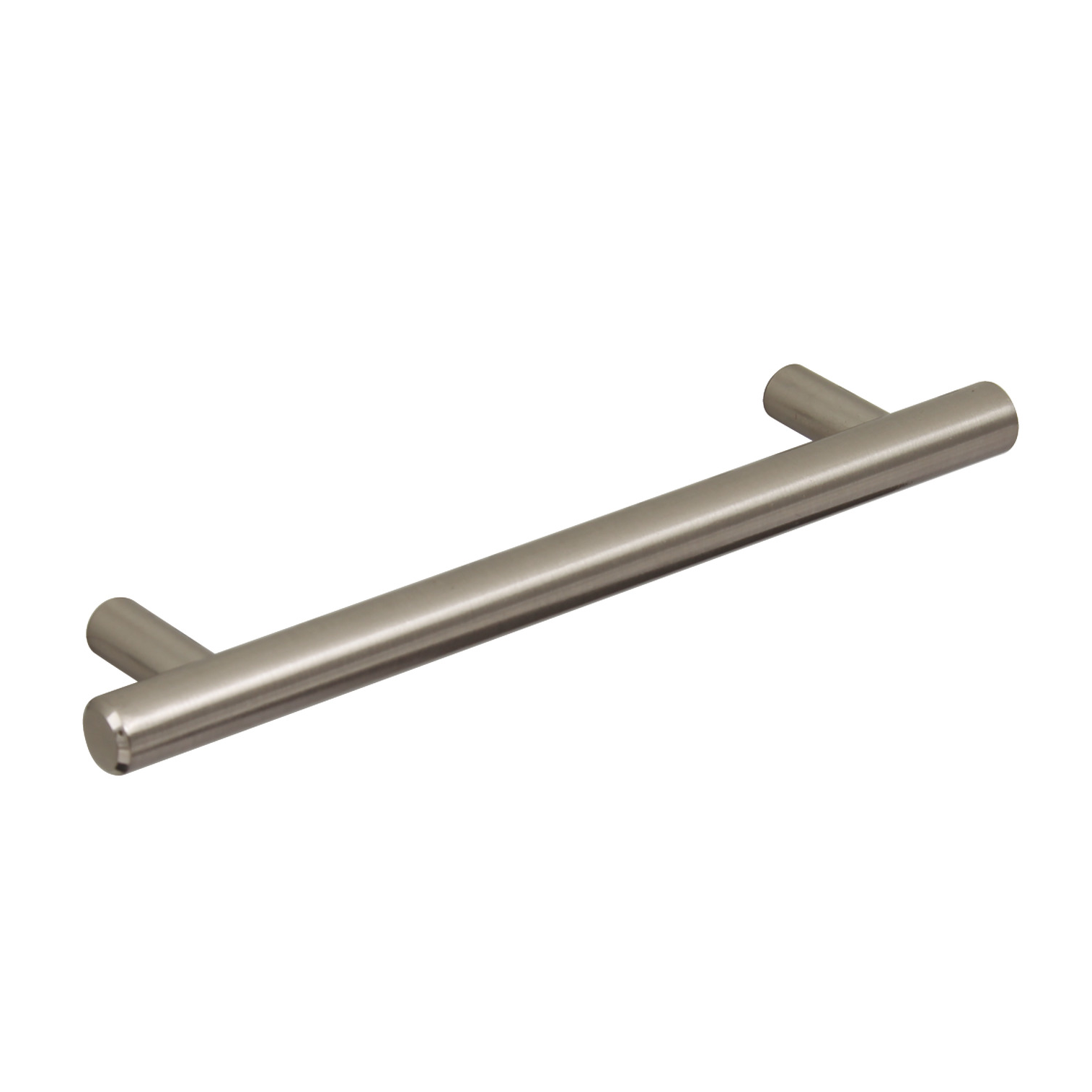 T- Bar Cabinet Handle Brushed Nickel 256mm Screw Centres