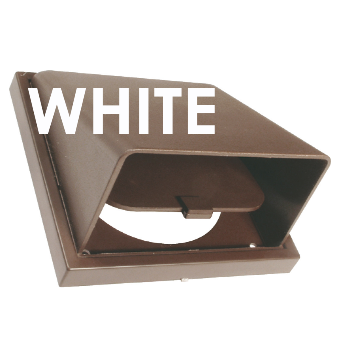 Cowled Wall Flap Vent With 100mm Spigot White