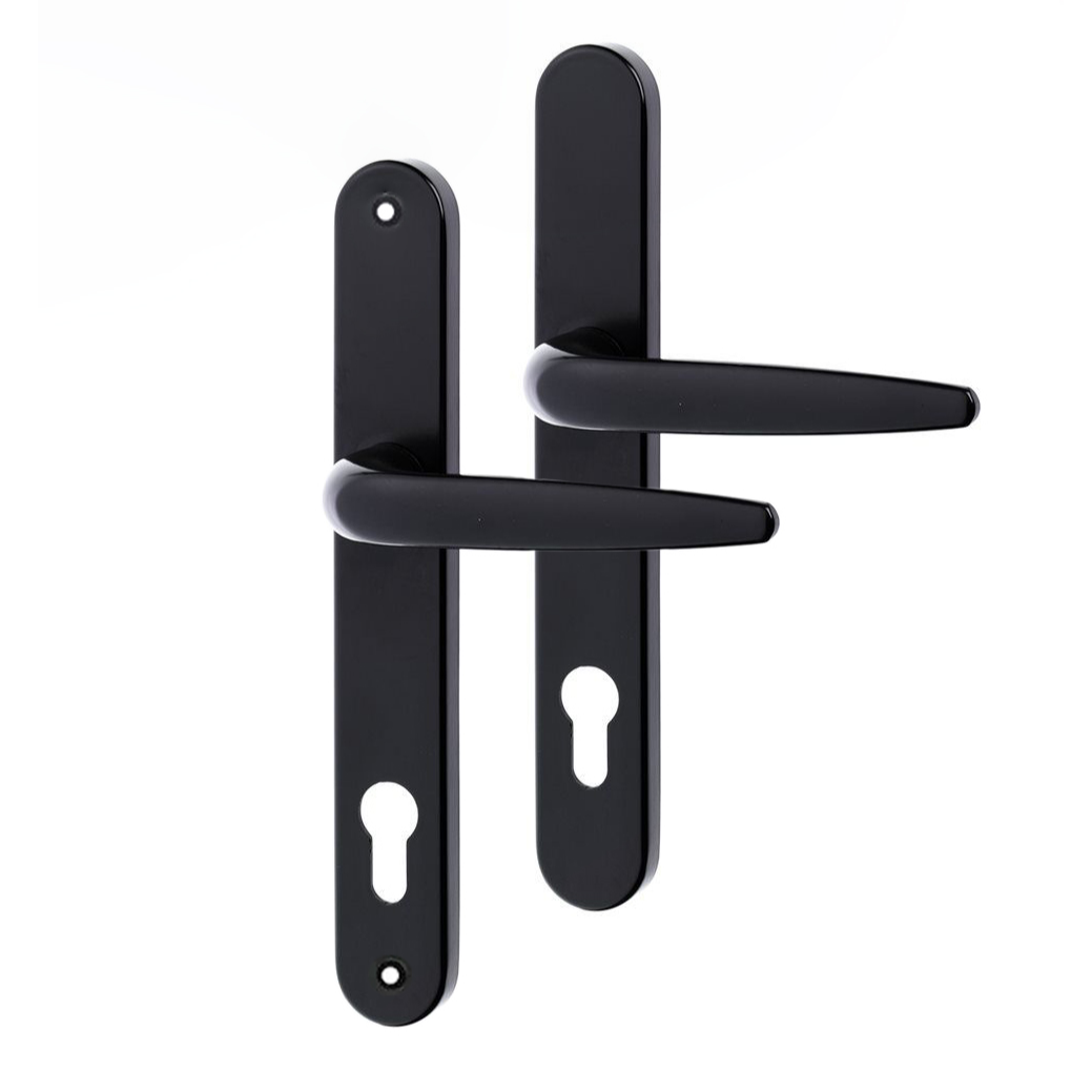 Sparta UPVC Door Handle - Long - Pz92 / 210mm Fixing Centres Black