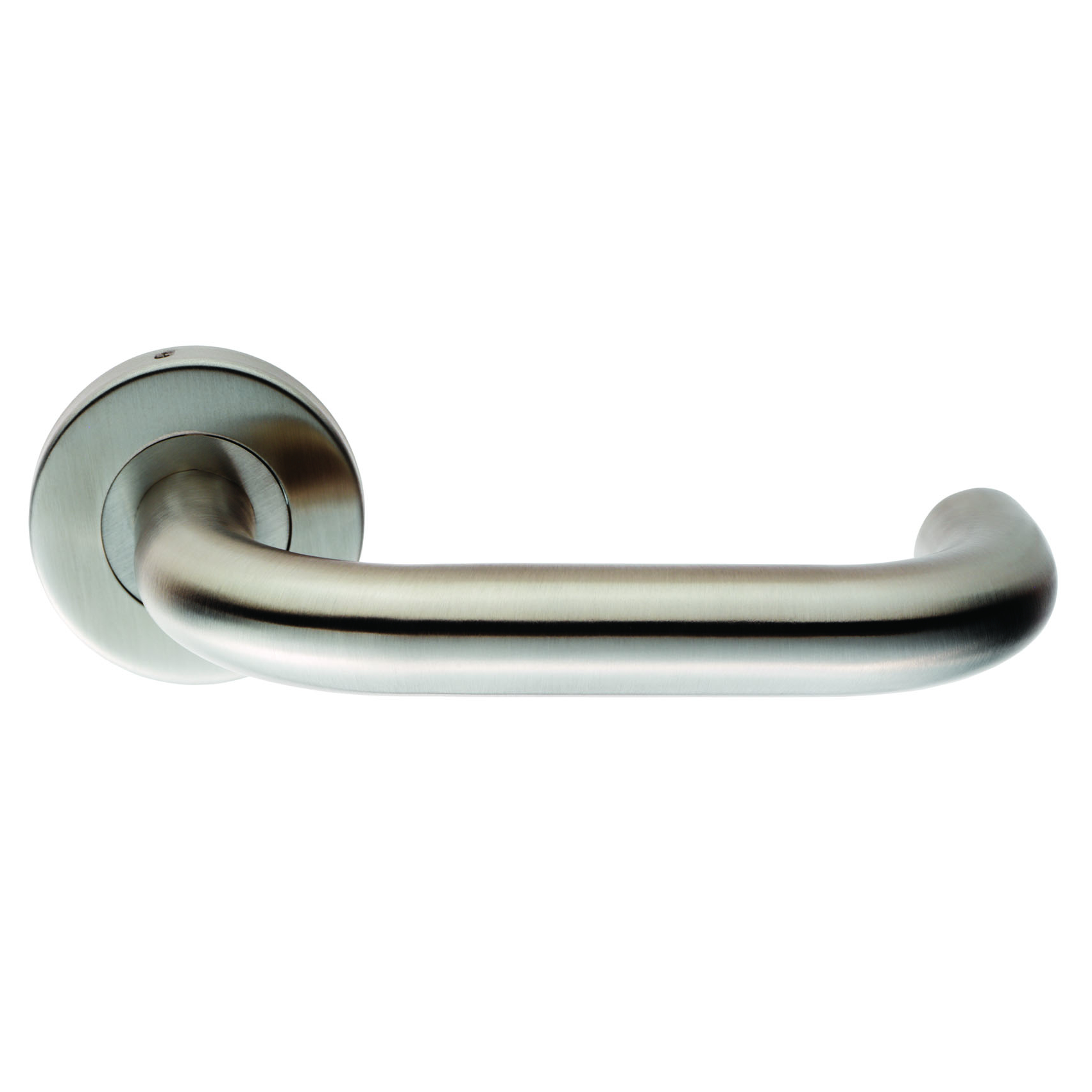 Safety Round Bar Return to Door Lever Handle on Rose Stainless Steel 304
