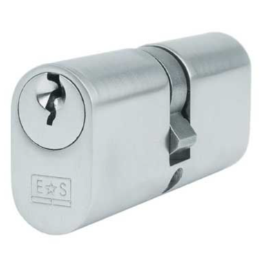 35/35 Oval Cylinder Key/Key Satin Chrome