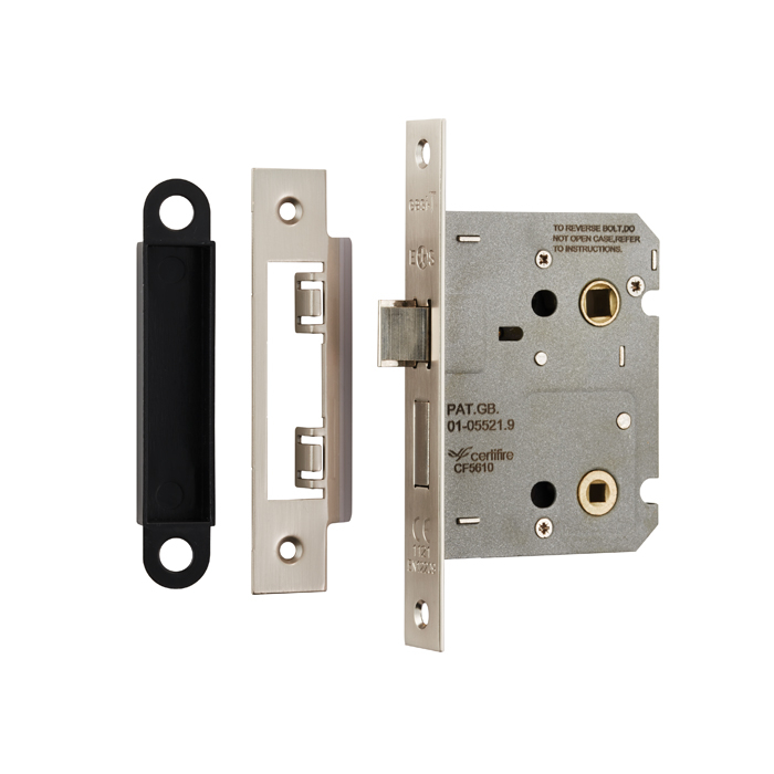Bathroom Mortice Lock 3.0&quot; (76mm) Satin Nickel