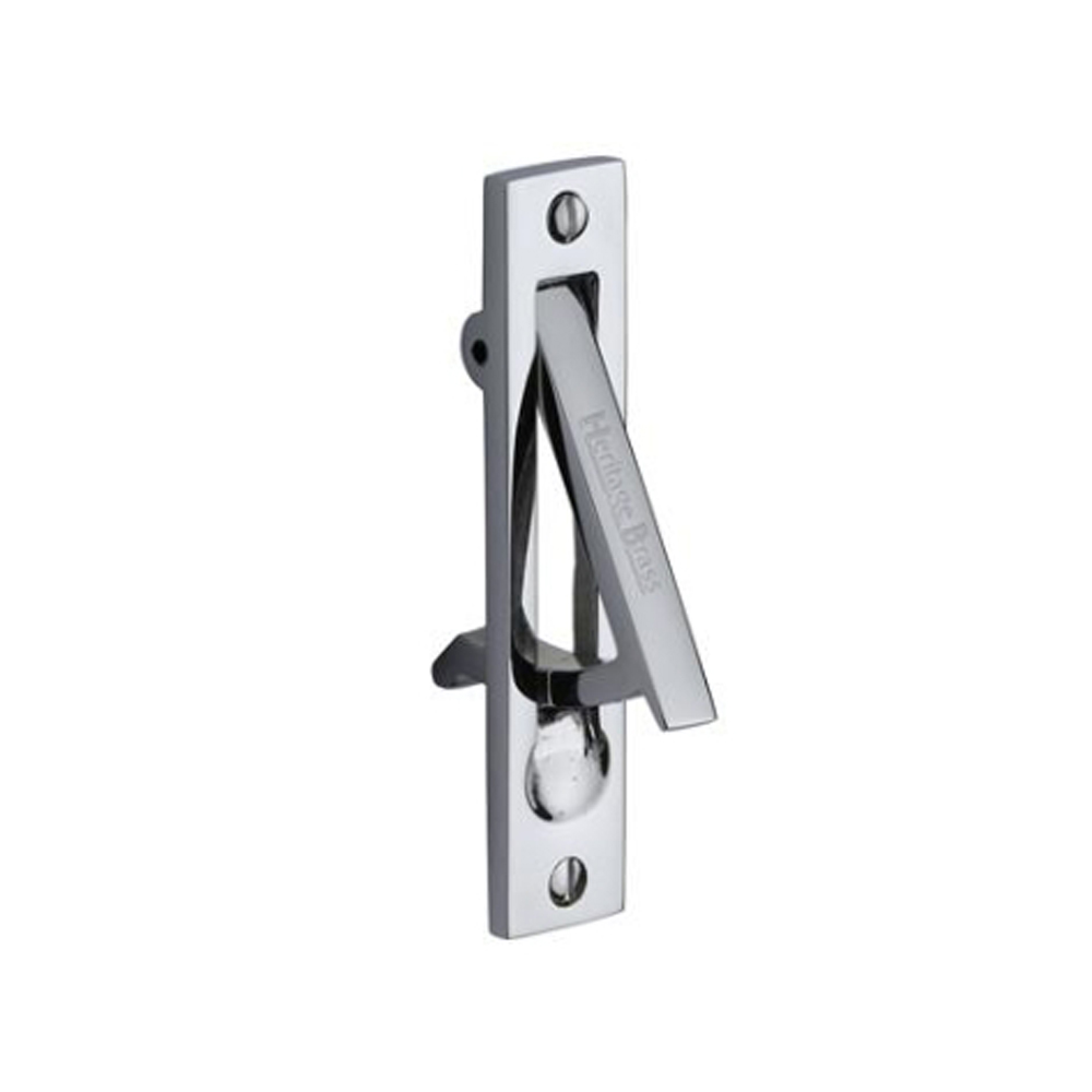 Pocket Door Edge Pull Polished Chrome