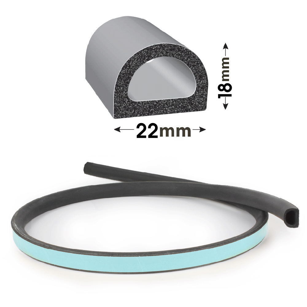 Constructor D Seal - Self Adhesive - 22mm x 18mm - 1 Metre