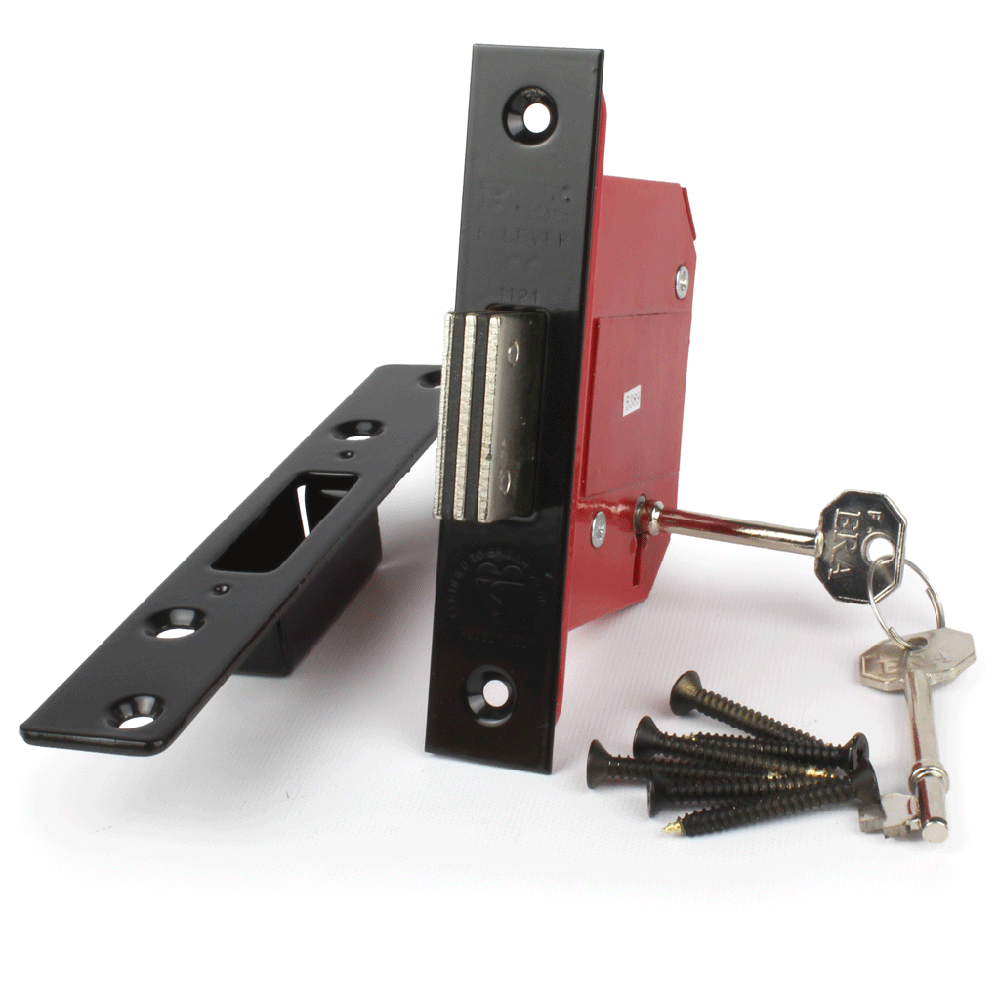 ERA 5 Lever British Standard - 3&quot; (76mm) Fortress Deadlock Black