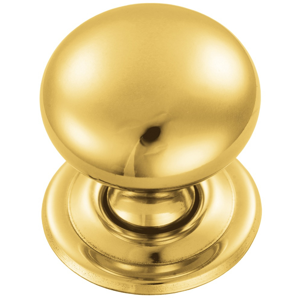 32mm Hollow Cupboard Knob - Polished Brass