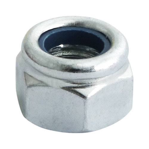 M6 Nylon Locking Hex Nut Zinc Pack of 10